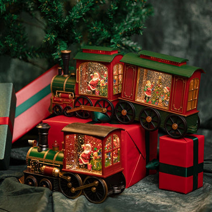 Festive Holiday Musical Christmas Train Box