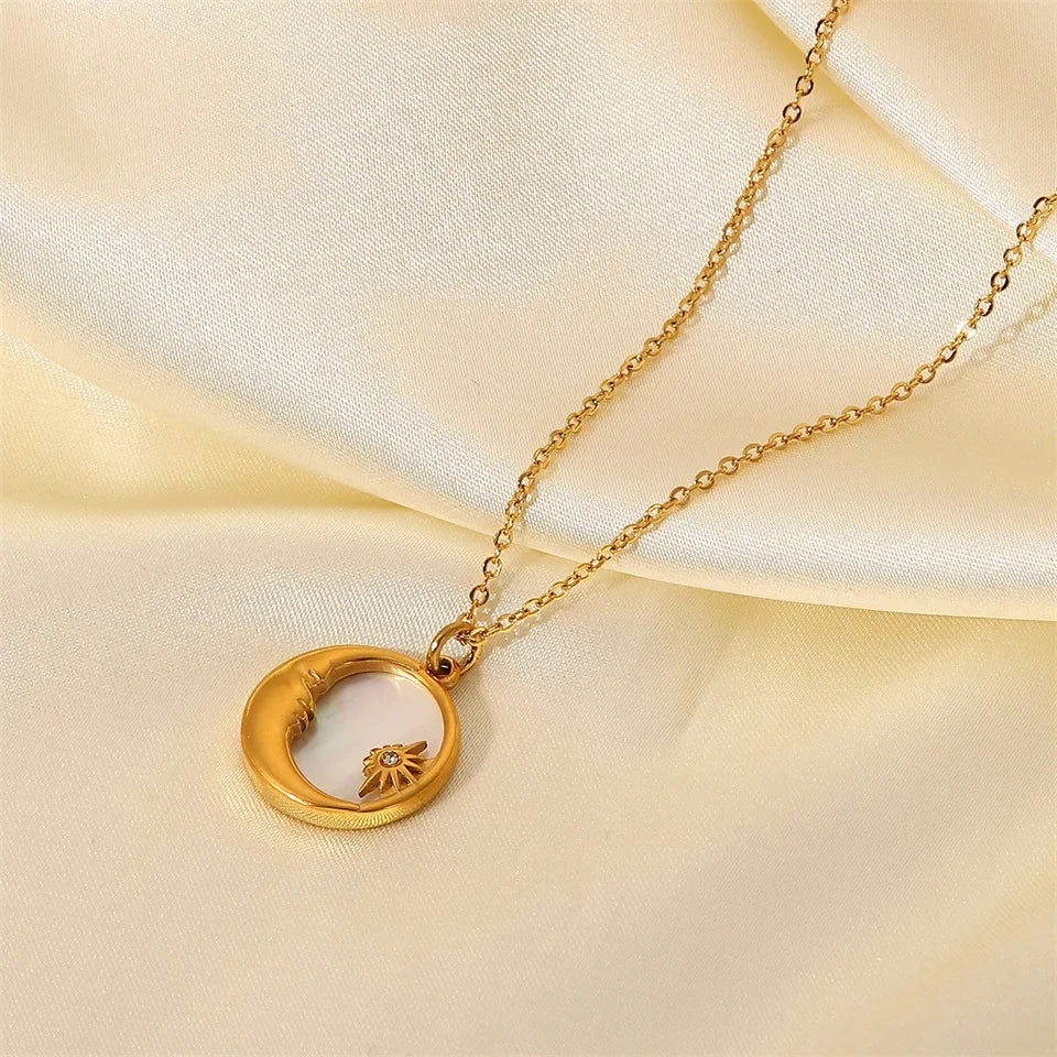 Delicate Zodiac Shell Pendant Necklace