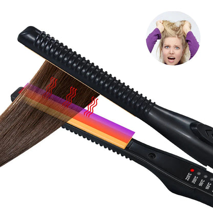 Compact 2-in-1 Hair Straightener Curling Iron