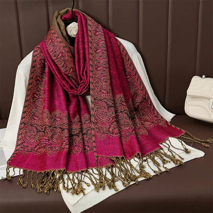 Soft Women's Cashmere Scarf Luxury Warm Print