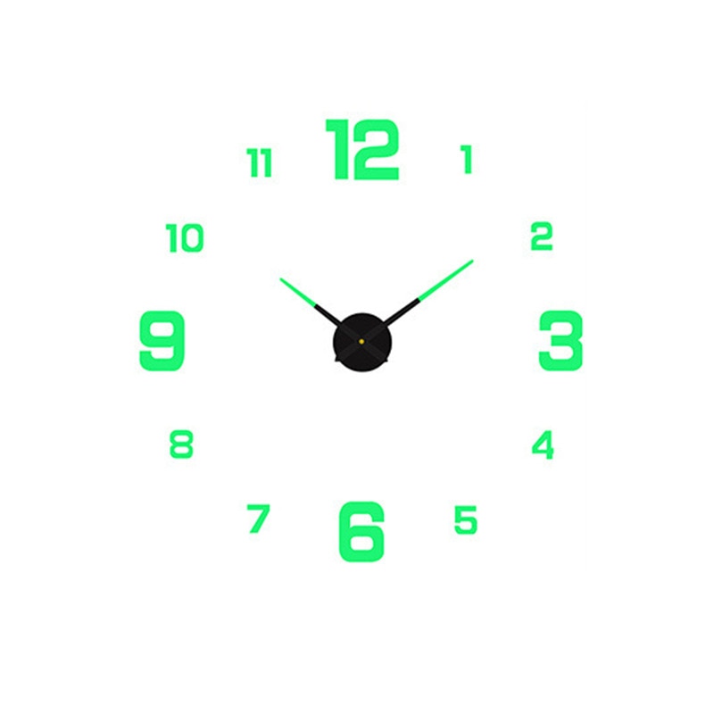 Decorative 3D Glow Silent Wall Clock - Fesara