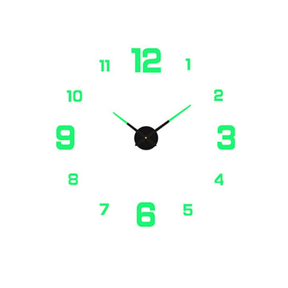 Decorative 3D Glow Silent Wall Clock - Fesara