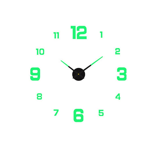Decorative 3D Glow Silent Wall Clock - Fesara