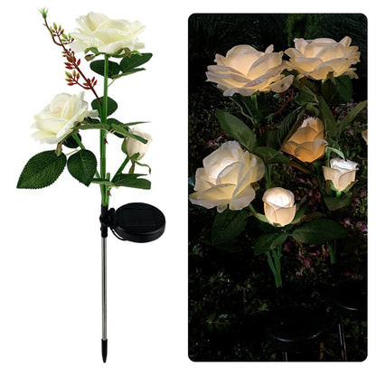 Outdoor Solar Powered Rose Garden Lamp - Fesara