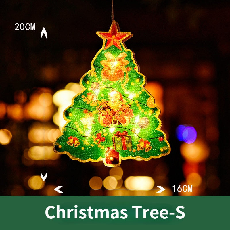 Colorful Christmas Window String Lights