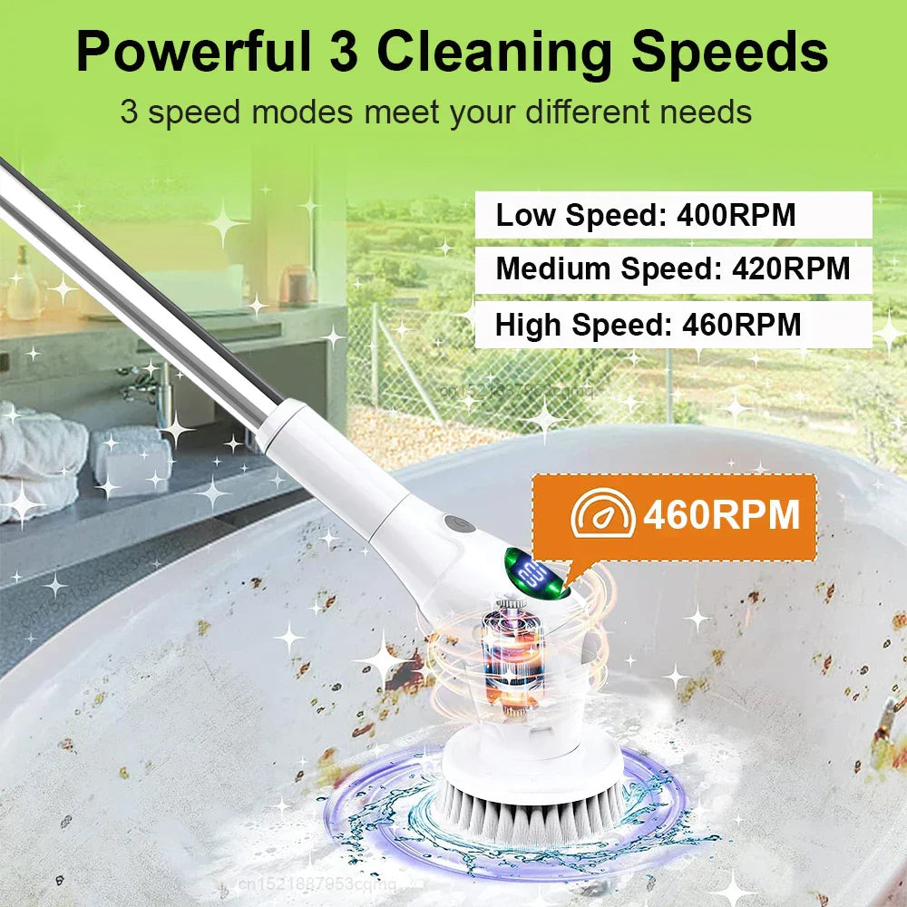 Powerful 8-in-1 Cordless Cleaning Brush Set