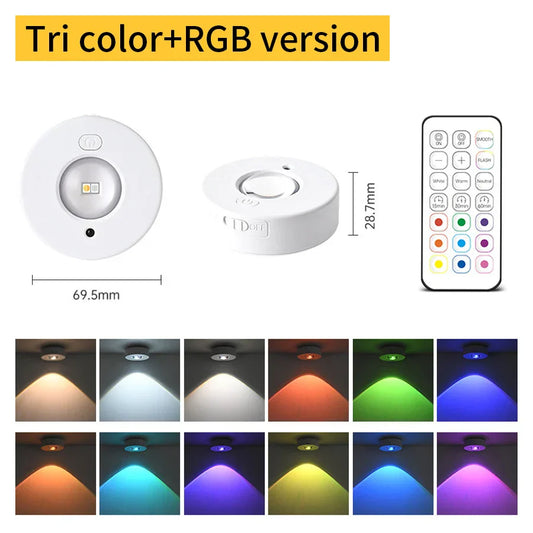 Colorful LED Portable Spotlight with Remote - Fesara