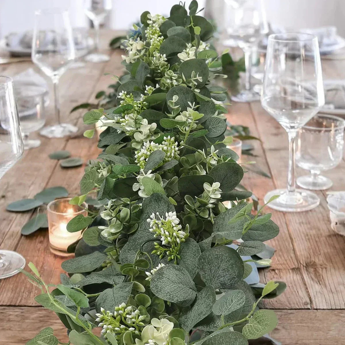 Fresh Eucalyptus Artificial Flower Garland Set - Fesara