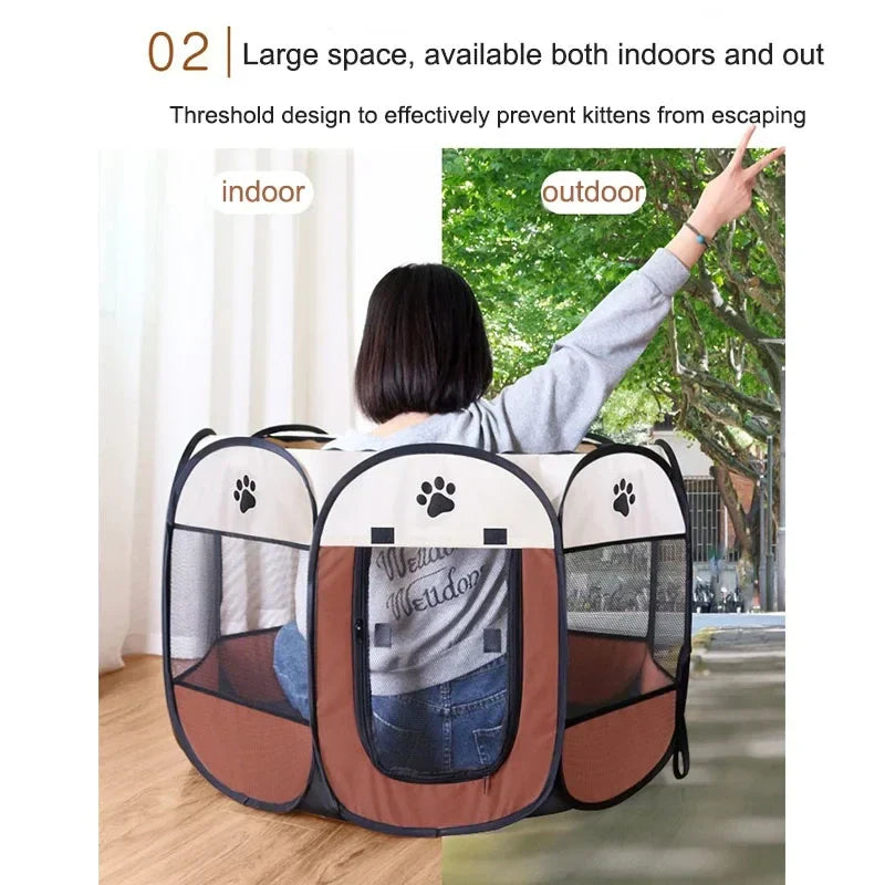 Collapsible Pet Play Tent Outdoor Cat House