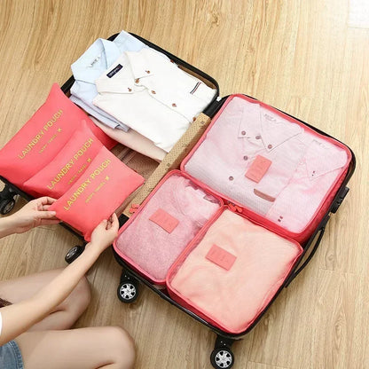Practical Travel Luggage Packing Set 6-Piece Waterproof
