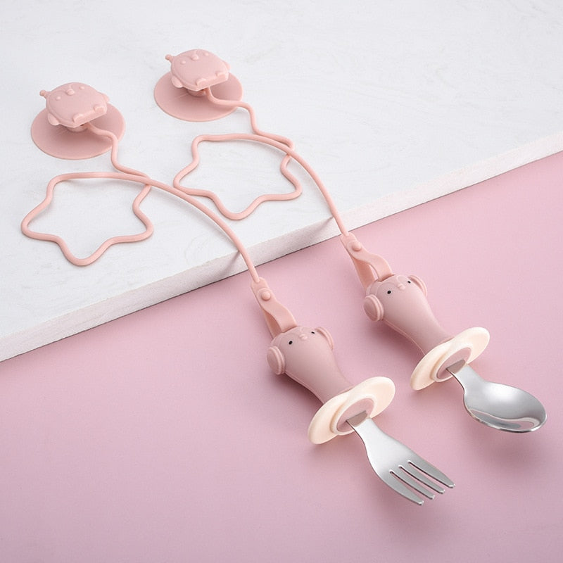 Safe Baby Feeding Spoon Fork Set - Fesara