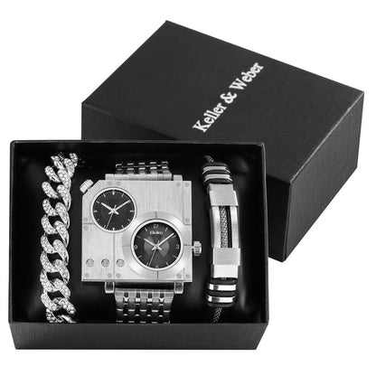Classy Quartz Square Watch Box Set