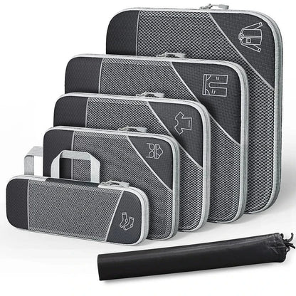 Compact Travel Packing Cubes Set Waterproof Bags