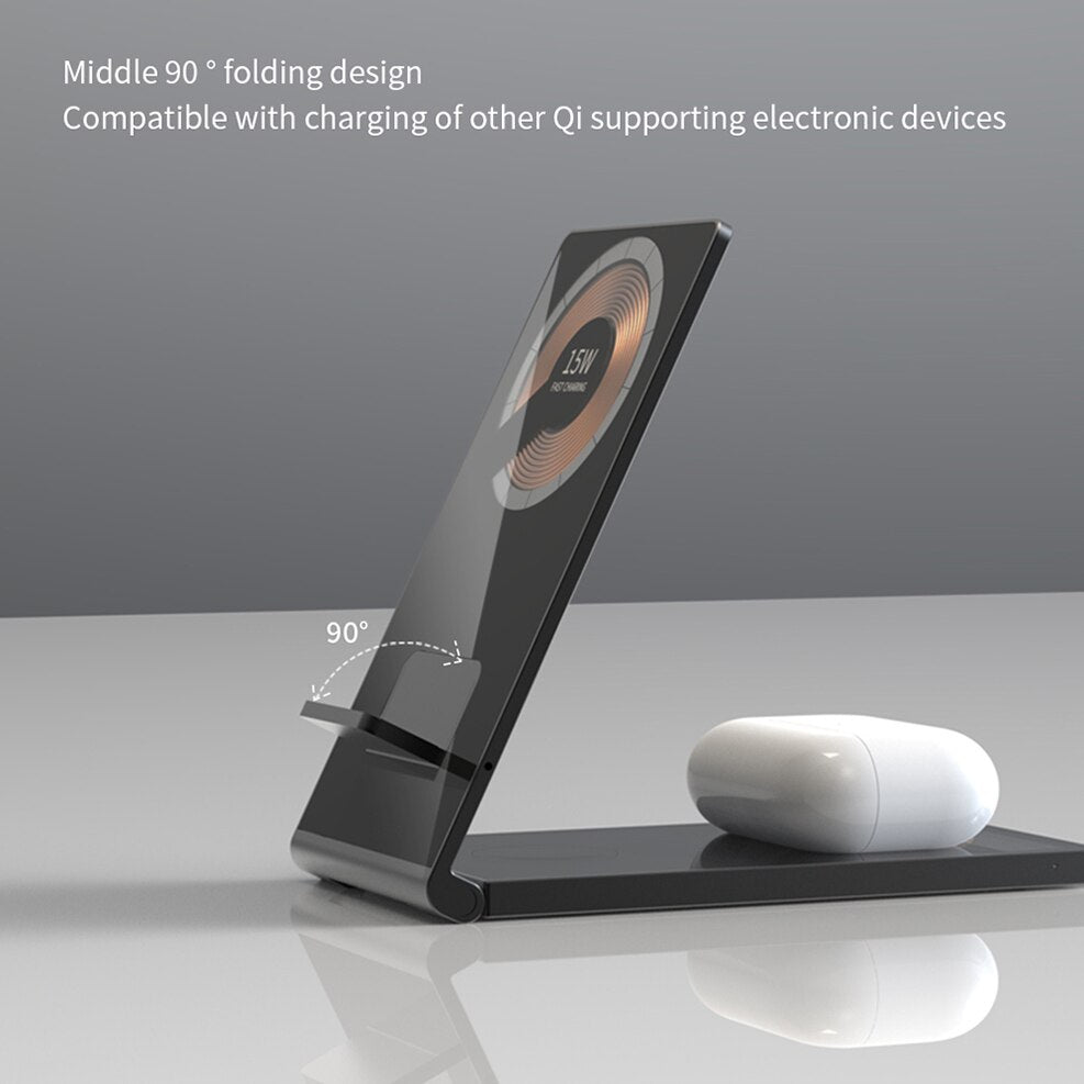 Compact Portable Wireless Charging Phone Stand