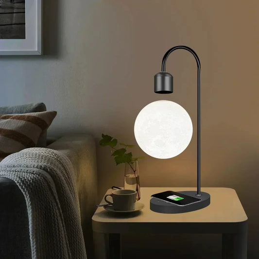 Floating LED Moon Light with Wireless Charging Base - Fesara