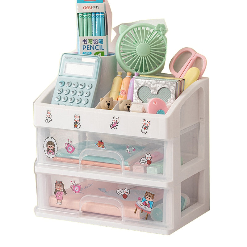 Compact Office Desk Storage Container Box