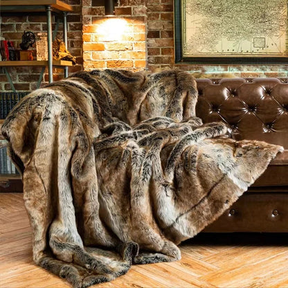 Plush Faux Fur Throw Blanket - Warm & Super Soft - Fesara