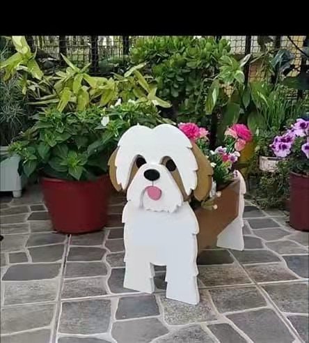Variant image for Dog-Themed Flowerpot – Durable Decorative Planter for Dog Lovers in Various Sizes – Indoor/Outdoor Use-21