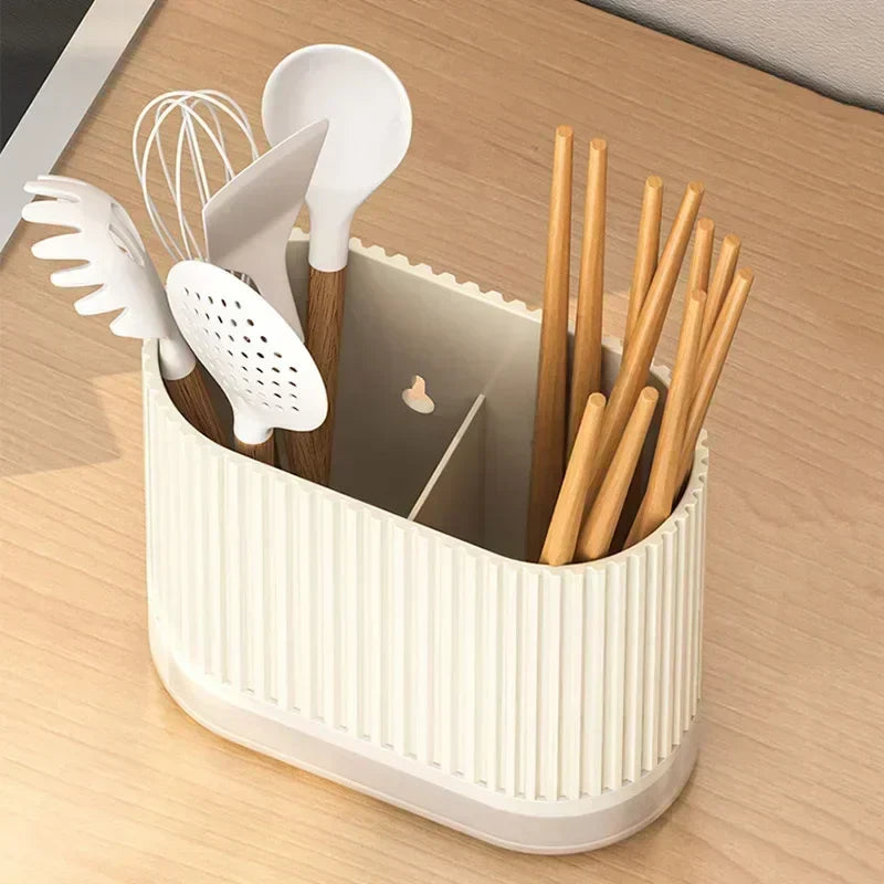 Space Saving Kitchen Cutlery Holder with Drainage