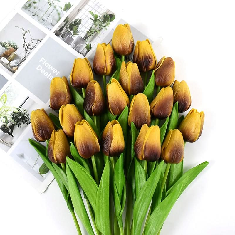 Beautiful Fake Tulip Arrangement with Realistic Petals