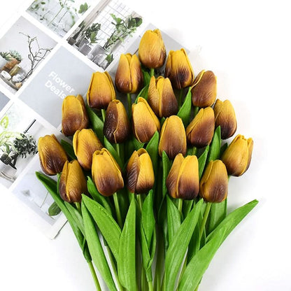 Beautiful Fake Tulip Arrangement with Realistic Petals