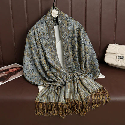 Soft Women's Cashmere Scarf Luxury Warm Print