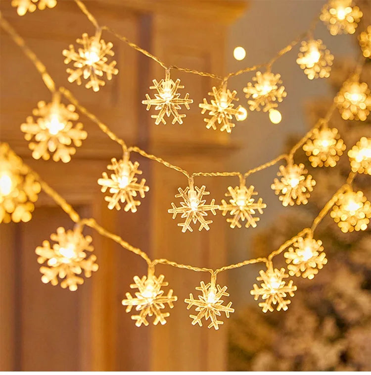 Fesara LED Fairy Lights Snowflake Design Warm White
