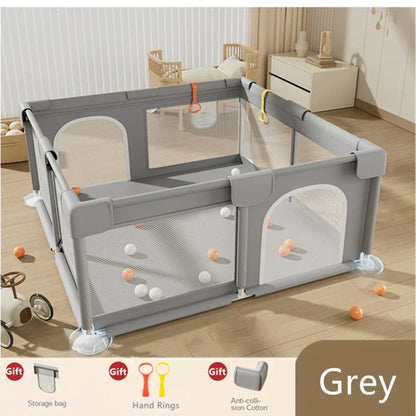 Spacious Baby Playyard with Soft Play Panels