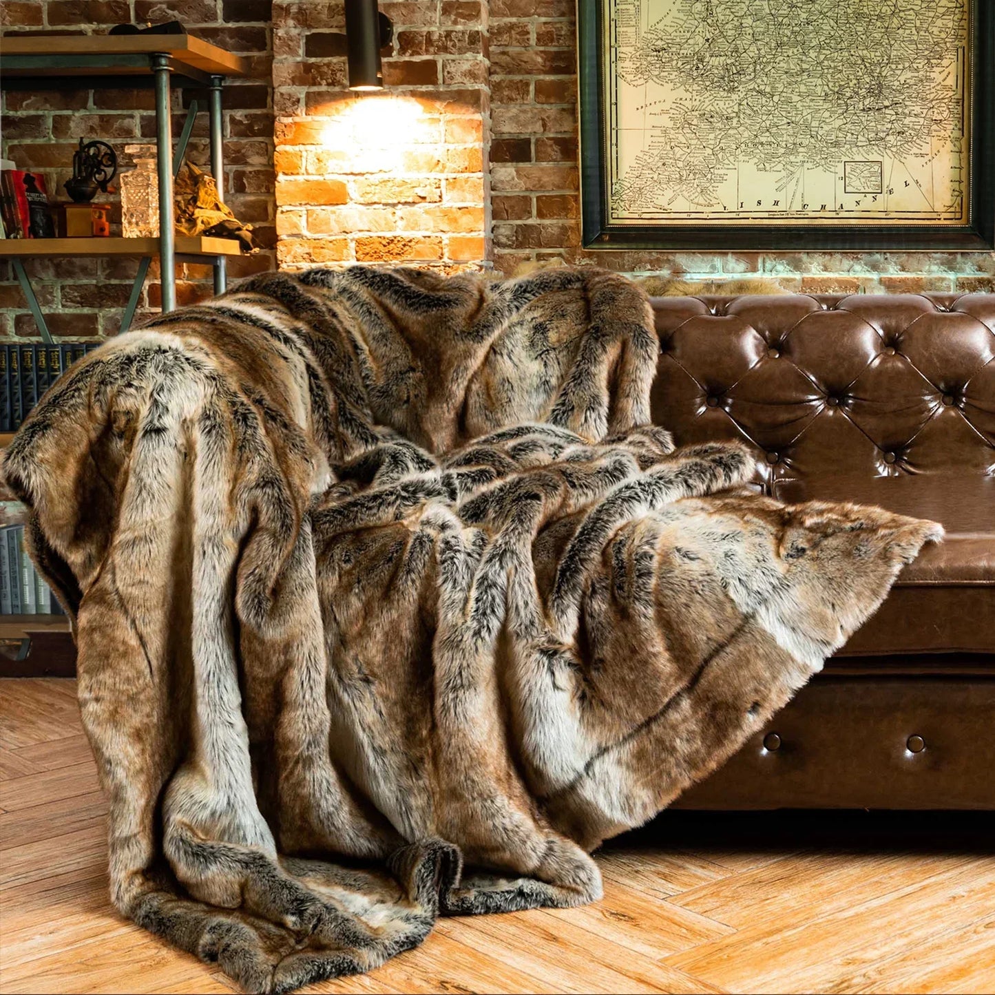 Plush Faux Fur Throw Blanket Soft and Cozy - Fesara