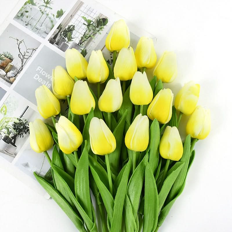 Beautiful Fake Tulip Arrangement with Realistic Petals
