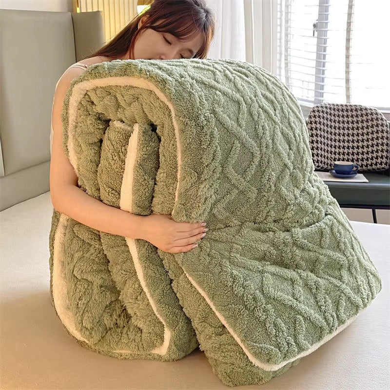 Plush Lamb Cashmere Heavy Weighted Winter Blanket