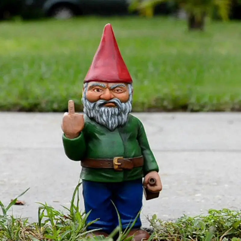 Humorous Gnome Statue for Lawn and Garden Decor - Fesara