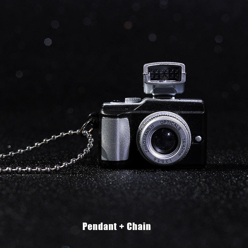 Retro Camera Pendant Torch Necklace