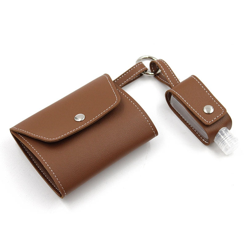 Travel Mask Sanitizer Wallet Set