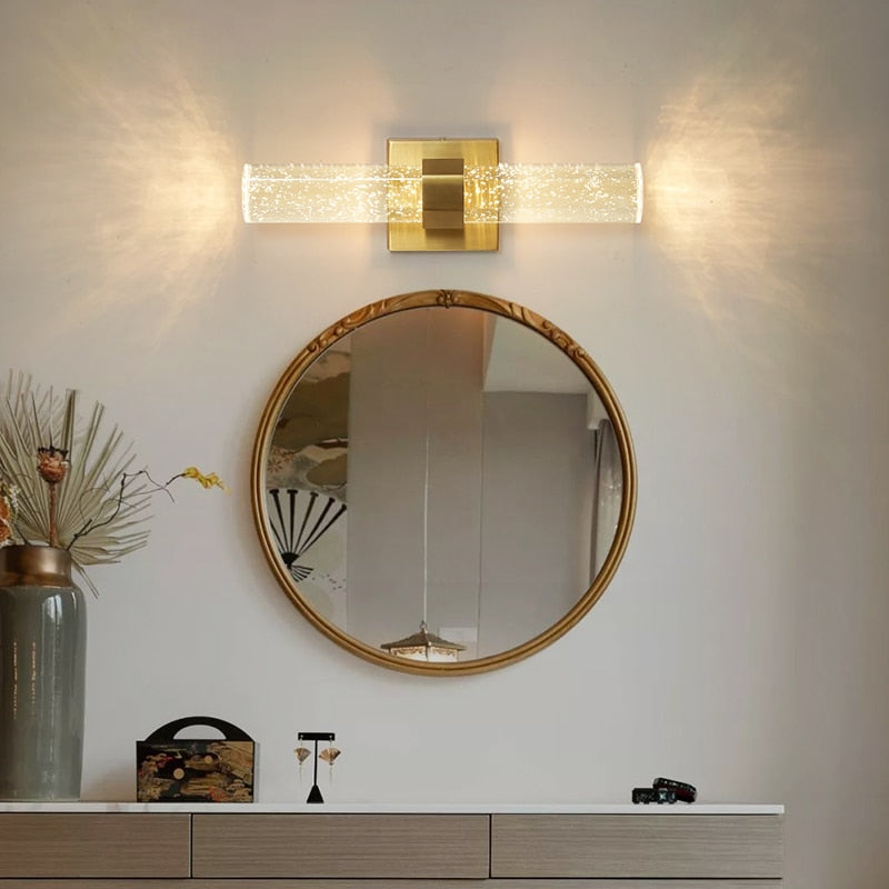 Sparkling Crystal Glass Wall Lamp