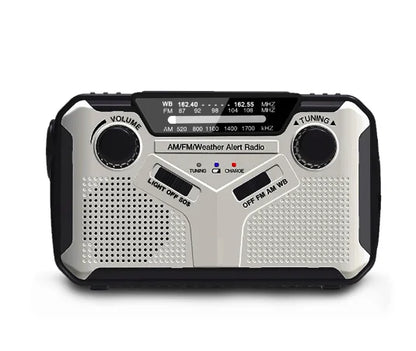 Compact Emergency Radio with Flashlight and Power Bank