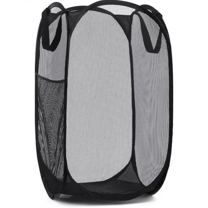 Spacious Collapsible Laundry Hamper with Pockets - Fesara
