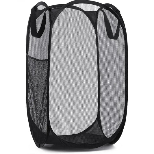 Spacious Collapsible Laundry Hamper with Pockets - Fesara