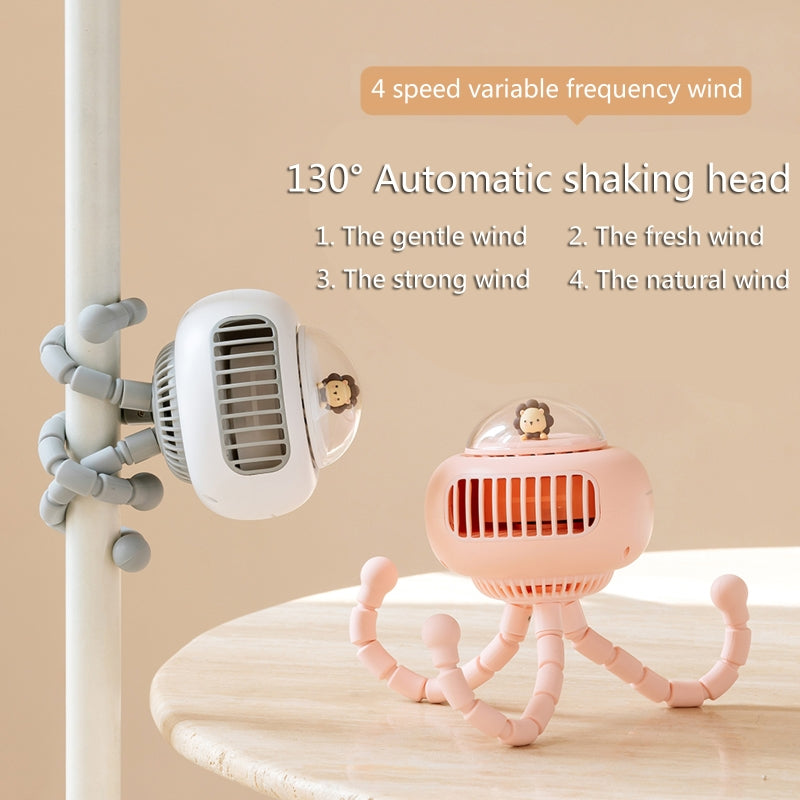 Compact Rechargeable Baby Stroller Fan
