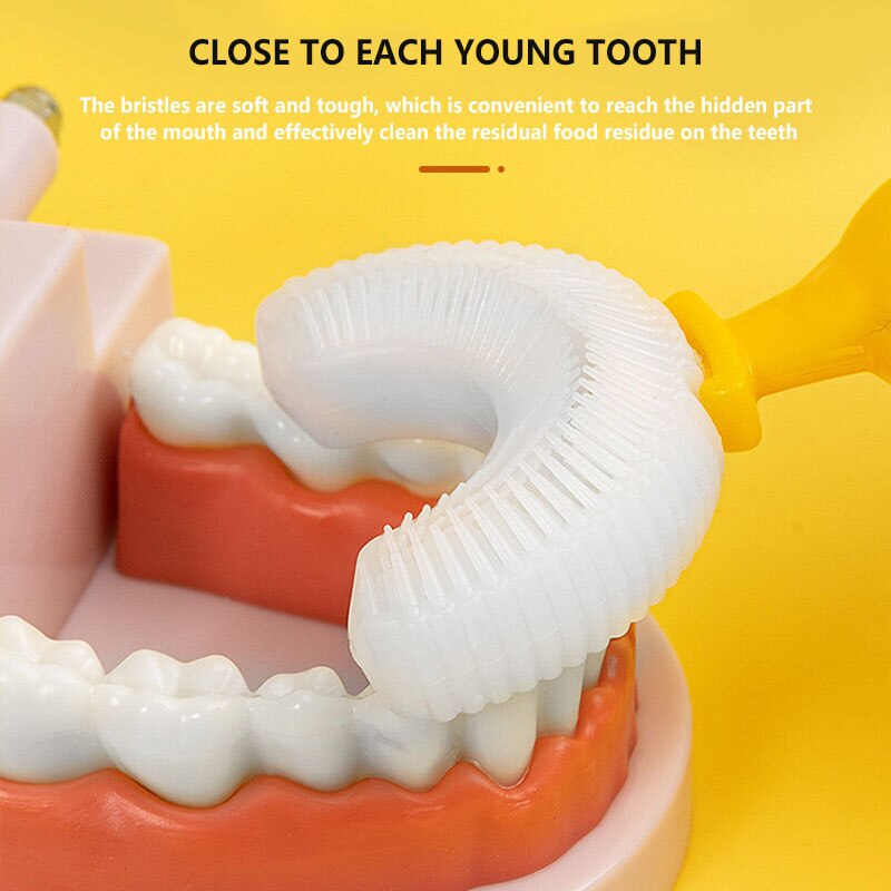 Colorful U-Shaped Childrens Toothbrush