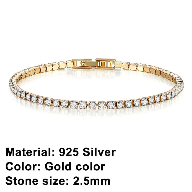 Luxury Silver Tennis Bracelet with Modern Style
