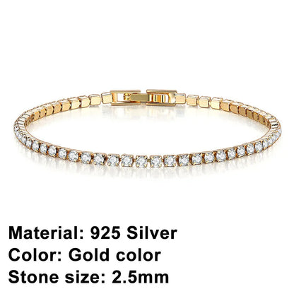 Luxury Silver Tennis Bracelet with Modern Style