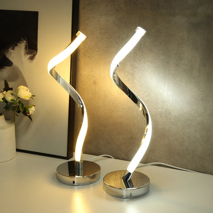 Stylish Spiral LED Table Lamp for Home Office