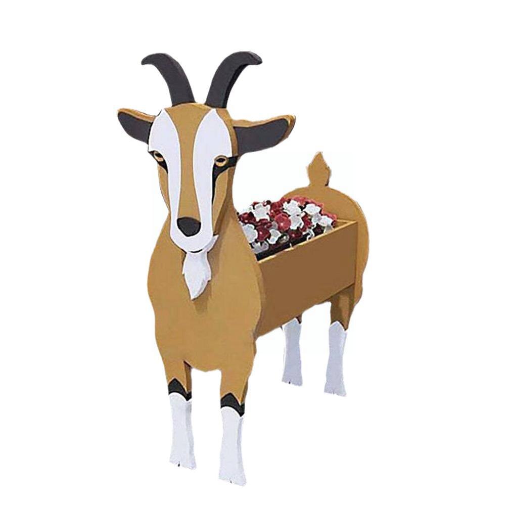 Variant image for Charming Farm Animal Planter for Pets - Durable PVC Garden Decor, Weather Resistant, 34cm x 24cm-2