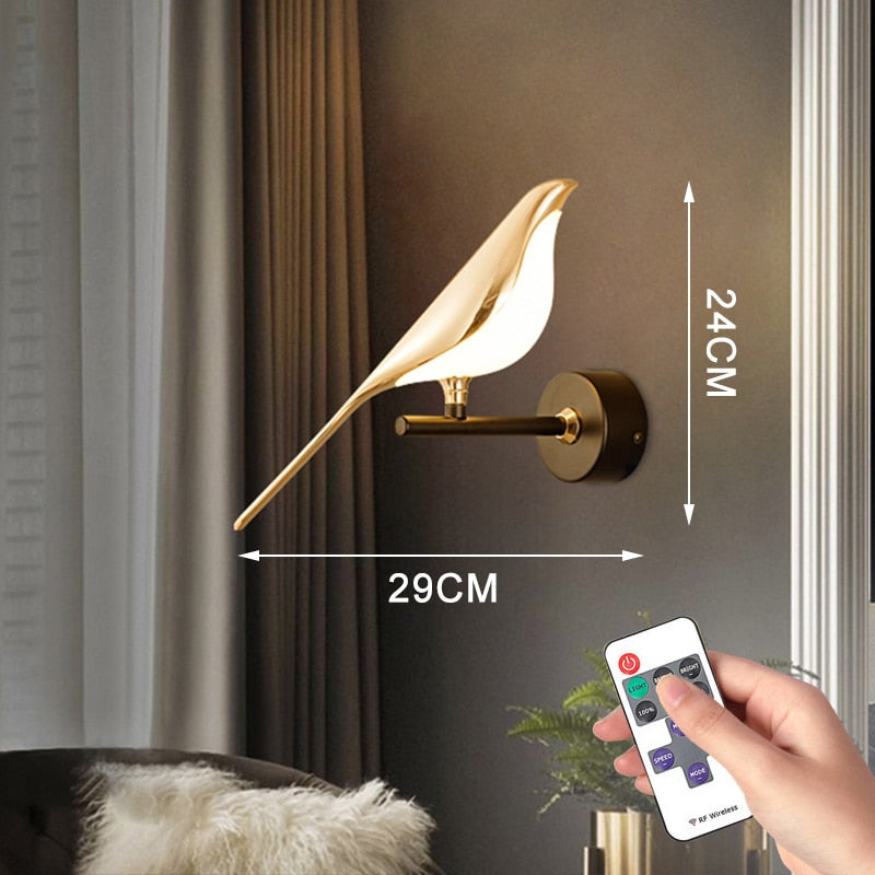 Simple Scandinavian Bird Table Lamp