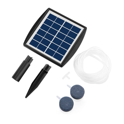 Solar Powered Pond Aquarium Air Pump Kit