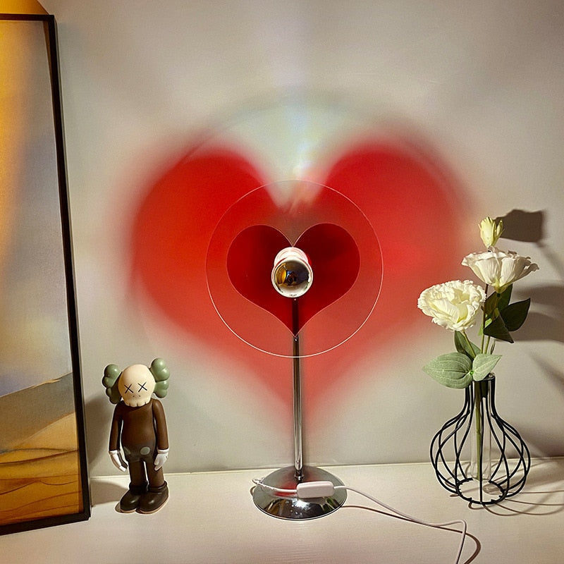 Colorful Rainbow Glass Table Lamp