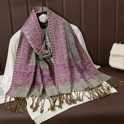 Soft Women's Cashmere Scarf Luxury Warm Print