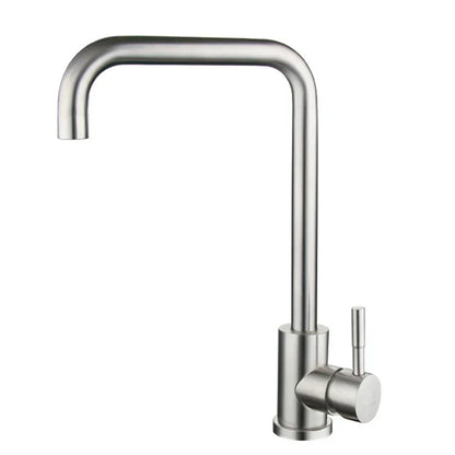 Contemporary Brushed Steel Kitchen Sink Faucet - Fesara