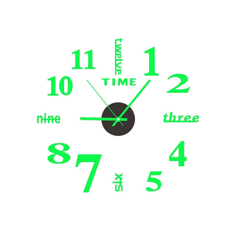 Decorative 3D Glow Silent Wall Clock